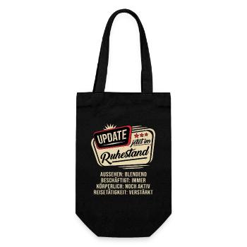 Update Ich bin im Ruhestand - Geschenkbeutel für Flaschen - Schwarz - Vorne