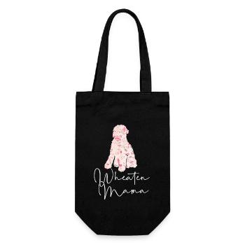 Irish Soft Coated Wheaten Terrier - Geschenkbeutel für Flaschen - Schwarz - Vorne