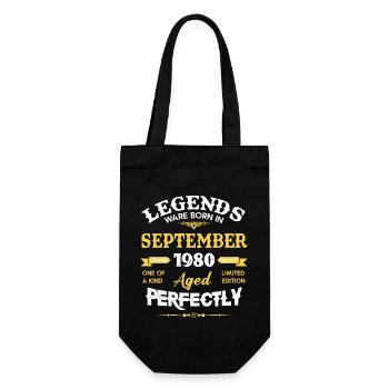 Vintage Aged To Perfection September 1980 - Gift Bag for Bottles - black - Front
