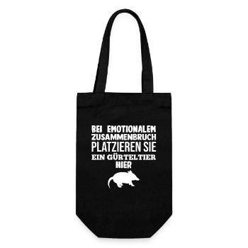 Gürteltier - Geschenkbeutel für Flaschen - Schwarz - Vorne