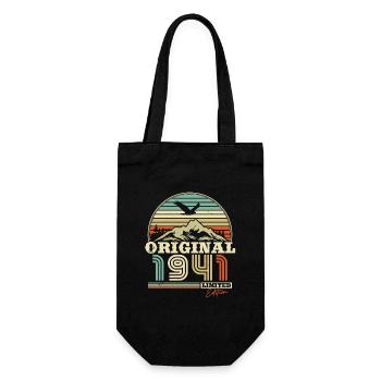 Timeless '41: Vintage B-day Gift - Gift Bag for Bottles - black - Front