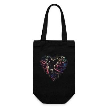 Chihuahua - Chien Mignon Chiot Cœurs Rose Girly - Sac à bouteille - noir - Devant