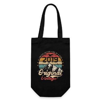 Original Vintage 2019 Limitierte Auflage 2019 - Geschenkbeutel für Flaschen - Schwarz - Vorne