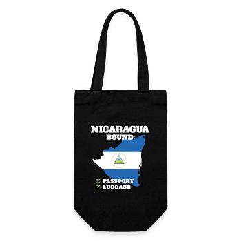 Nicaragua Bound Country Travel Nicaraguan Flag - Geschenkbeutel für Flaschen - Schwarz - Vorne