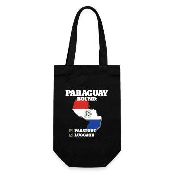 Paraguay Bound Country Travel Paraguayan Flag - Gift Bag for Bottles - black - Front
