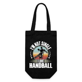 Handball Handballer - Geschenkbeutel für Flaschen - Schwarz - Vorne