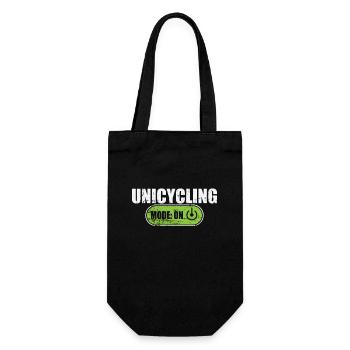 Unicycling Mode on Einrad Balance Hobby - Geschenkbeutel für Flaschen - Schwarz - Vorne