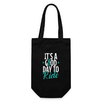 It's a good Day to Ride Unicycle Hobby - Gift Bag for Bottles - black - Front