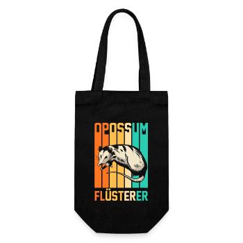Opossum - Geschenkbeutel für Flaschen - Schwarz - Vorne
