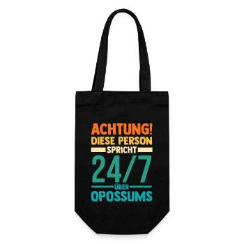 Opossum - Geschenkbeutel für Flaschen - Schwarz - Vorne