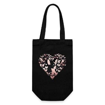 Chihuahua - Cute Dog Puppy Hearts Pink Girlie Rosa - Gift Bag for Bottles - black - Front