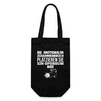 Opossum - Geschenkbeutel für Flaschen - Schwarz - Vorne