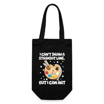 Je ne peux pas tracer une ligne droite mais je peux Art - Sac à bouteille - noir - Devant