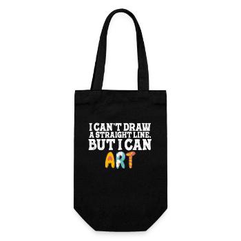 Je ne peux pas tracer une ligne droite mais je peux Art - Sac à bouteille - noir - Devant