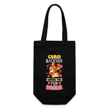 Dog Welsh Corgi Pet Dog Lover Puppy Welsh Dog - Geschenkbeutel für Flaschen - Schwarz - Vorne