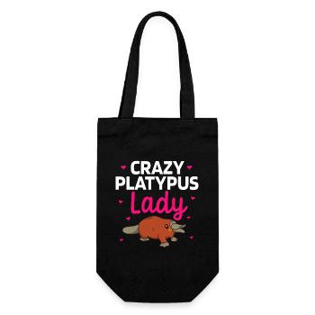 Platypus Schnabeltier - Geschenkbeutel für Flaschen - Schwarz - Vorne