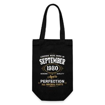 Les légendes sont nées en septembre 1980 - Sac à bouteille - noir - Devant