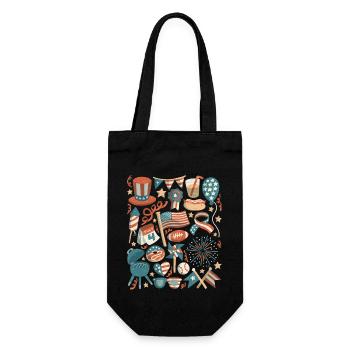 USA 4th of July Independence Day Amerika - Gift Bag for Bottles - black - Front