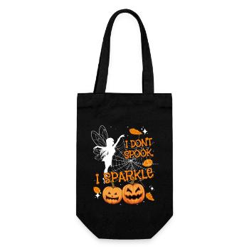 Déguisement de fée d’Halloween Je n’effraie pas, je brille - Sac à bouteille - noir - Devant