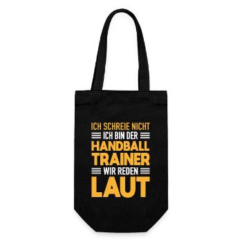 Handball Trainer Werden Laut Handballer Coach - Geschenkbeutel für Flaschen - Schwarz - Vorne