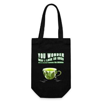 I'M A SECRET SENCHA TEA DRINKER SENCHATEE TEE - Gift Bag for Bottles - black - Front