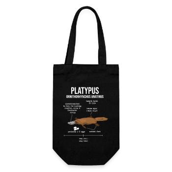 Platypus Schnabeltier - Geschenkbeutel für Flaschen - Schwarz - Vorne