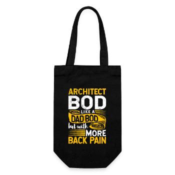 Architect Bod Like A Dad Bod Draftsman Funny - Geschenkbeutel für Flaschen - Schwarz - Vorne