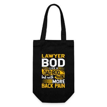 Lawyer Bod Like A Dad Bod Funny Attorney Quote - Geschenkbeutel für Flaschen - Schwarz - Vorne
