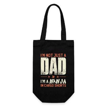 Daddy Father's Day Ninja Joke Dad Jokes Funny - Gift Bag for Bottles - black - Front