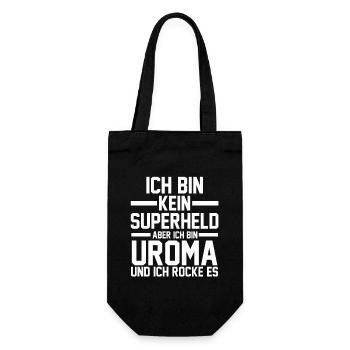 Urgroßmutter Uroma - Geschenkbeutel für Flaschen - Schwarz - Vorne
