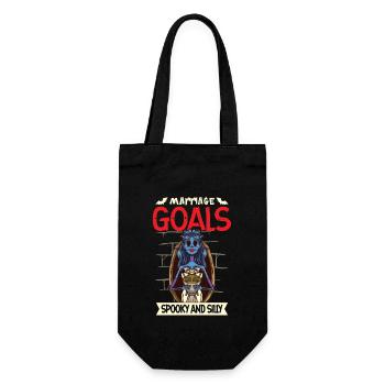 Funny Gothic Goth Wedding Bride Goth Halloween - Geschenkbeutel für Flaschen - Schwarz - Vorne