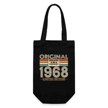 Original birthday present 1968 55/56 years - Gift Bag for Bottles - black - Front