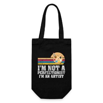 I'm Not A Perfectionist I'm An Artist - Gift Bag for Bottles - black - Front