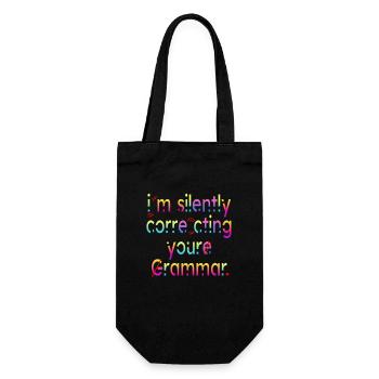 Je corrige silencieusement votre grammaire - Sac à bouteille - noir - Devant