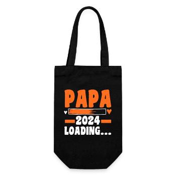 Werdender Papa 2027 - Geschenkbeutel für Flaschen - Schwarz - Vorne