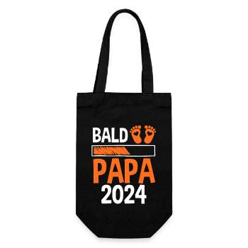 Werdender Papa 2029 - Geschenkbeutel für Flaschen - Schwarz - Vorne