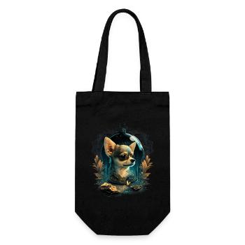Chihuahua | Colorful Art Dog Puppy - Gift Bag for Bottles - black - Front