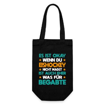 Eishockey Für Begabte Eishockeyspieler Geschenk - Geschenkbeutel für Flaschen - Schwarz - Vorne