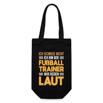 Fußball Trainer Werden Laut Fußball Coach Geschenk - Geschenkbeutel für Flaschen - Schwarz - Vorne