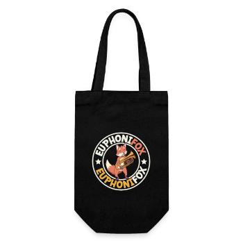 Euphonifox - Fox with euphonium - Gift Bag for Bottles - black - Front