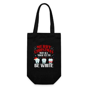 Joyeux Noël Que toutes vos dents soient blanches - Sac à bouteille - noir - Devant