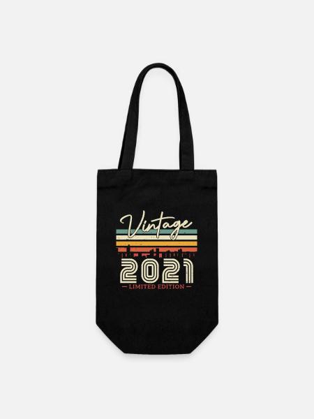 Vintage Gift 2021 2-3 years - Gift Bag for Bottles - black