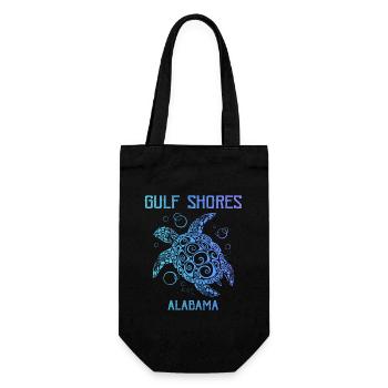 Gulf Shores Alabama Vacation Memories & Apparel - Gift Bag for Bottles - black - Front
