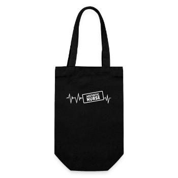 Aesthetic Nurse Heartbeat - Gift Bag for Bottles - black - Front