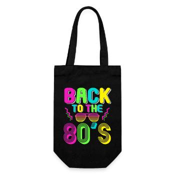 80s Themed Party Back to the 80s Costume - Gift Bag for Bottles - black - Front