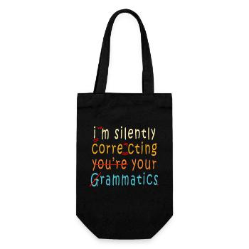 Je corrige silencieusement votre grammaire - Sac à bouteille - noir - Devant