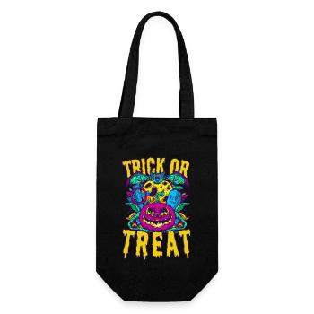Psychedelic Halloween Design: Trick or Treat! - Gift Bag for Bottles - black - Front