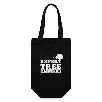 Expert Tree Climber Natur Wälder Blätter - Geschenkbeutel für Flaschen - Schwarz - Vorne