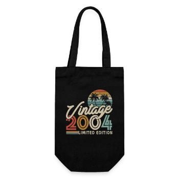 Vintage Birthday Gift 2004 - Gift Bag for Bottles - black - Front