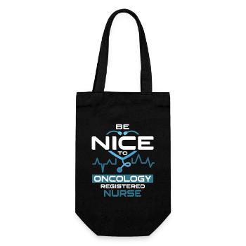 Be Nice To Oncology Registered Nurse - Geschenkbeutel für Flaschen - Schwarz - Vorne